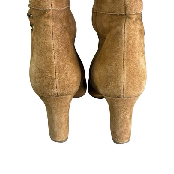 Tamara Mellon Brown Suede Lace Up Knee High Boots 36.5 IT / US 6.5 Made in Italy - Picture 11 of 14